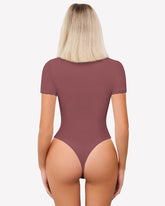 Lace V Neck Double Lined Bodysuits